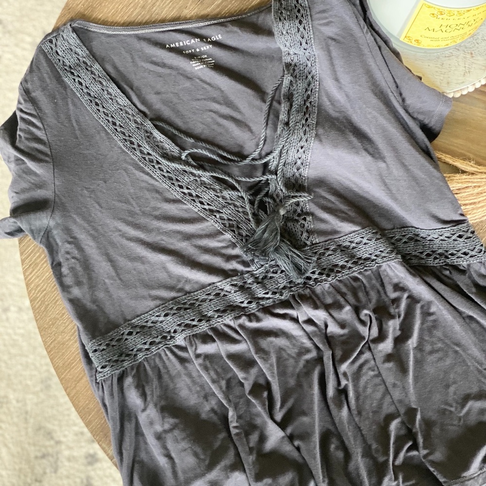American Eagle Peplum Shirt